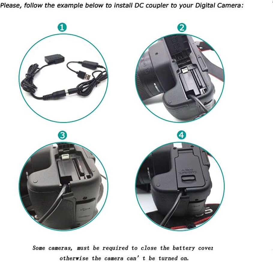 Usb Cable + DMW-DCC8 DCC8 BLC12 BLC12E Dummy Battery for lumix GH2 GH2K GH2S - Image 4