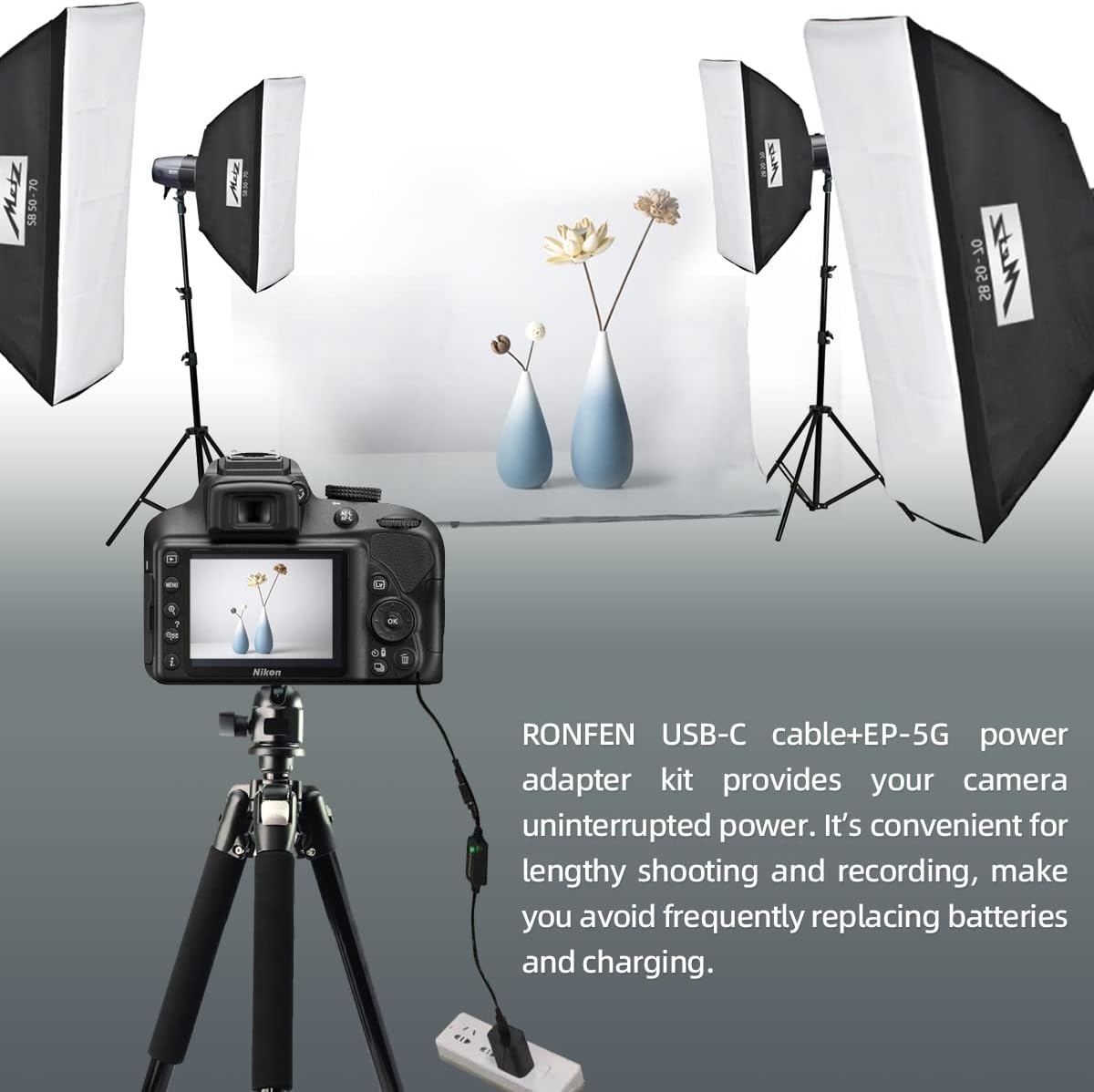 EP-5G DC Coupler Power Connector EN-EL25 ENEL25 EN-EL25a ENEL25a Dummy Battery - Image 2