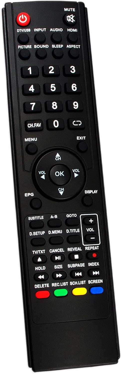 0118020315 Replacement Remote Control Compatible with TEAC LED TV LEDV26U83HDR