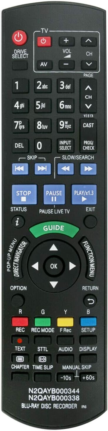 Remote Control Suitable with Panasonic Blu-ray Player