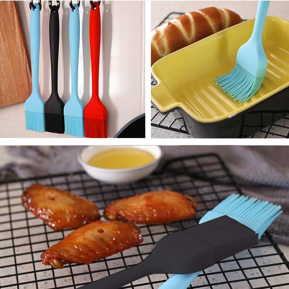 Silicone Basting Brush 2 Pcs Pastry Brush for Oil, BBQ, Grill Barbecue (Black) - Image 5