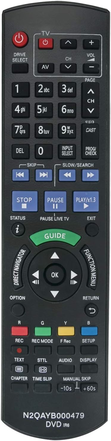 Replacement Remote Control fit for PANASONIC DVD Recorder DMR-XW380