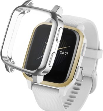 Screen Protector Case Compatible for Garmin Venu Sq/Sq Music, Protective Case