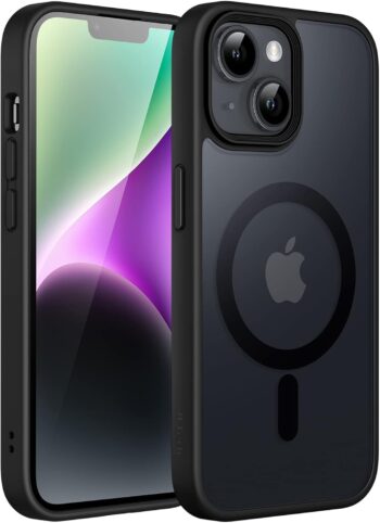 Magnetic Case for iPhone 14 6.1-Inch with MagSafe, Shockproof Cover (Black)