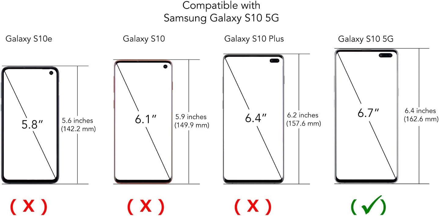 Galaxy S10 5G Card Holder Slim Protective Case w Hidden Credit Card Wallet Slot - Image 2