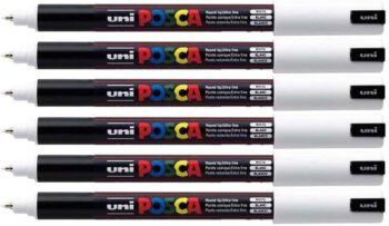 White Colour Paint Marker Pens Ultra Fine 0.7mm Calibre Tip NIB