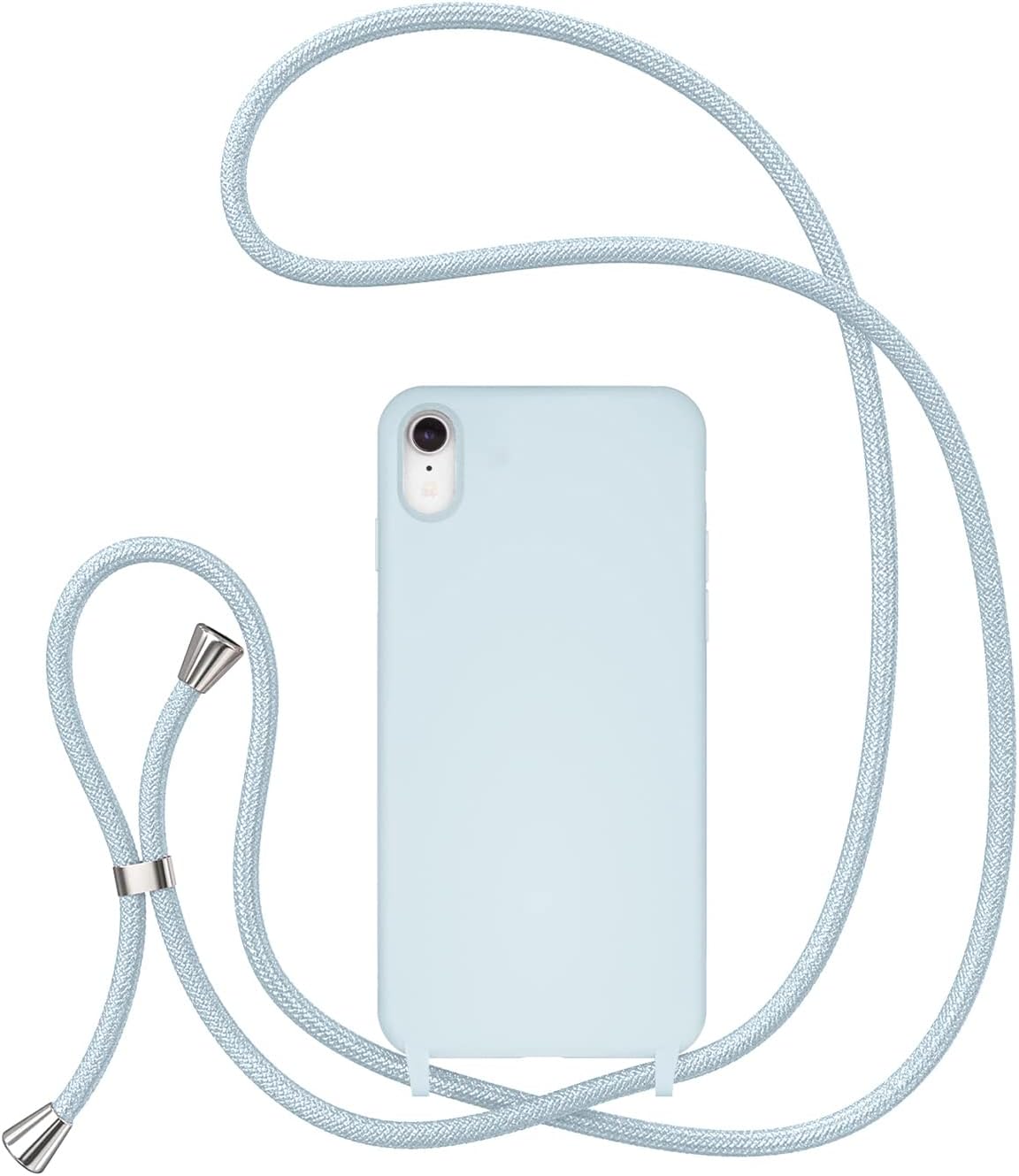 Crossbody Lanyard Phone case for iPhone XR, Silicone Adjustable Necklace Strap