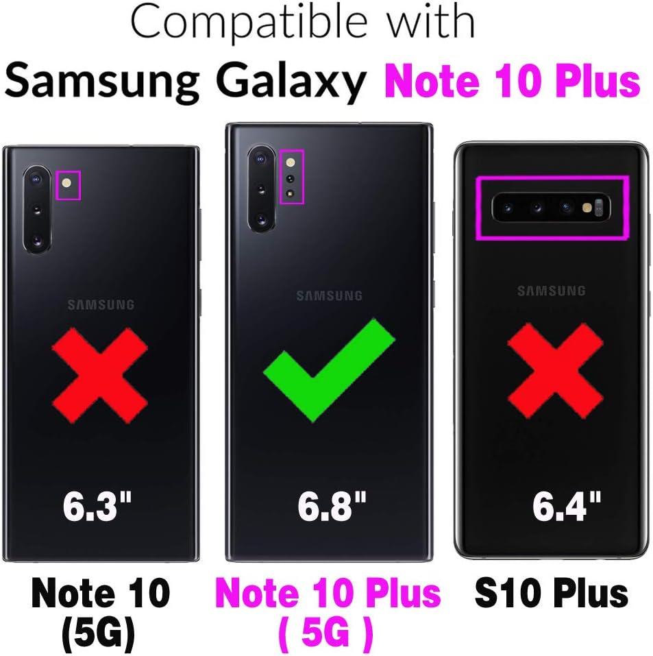 Samsung Galaxy Note 10 + 5G Tempered Glass Screen Protector Flip Wallet Case - Image 2