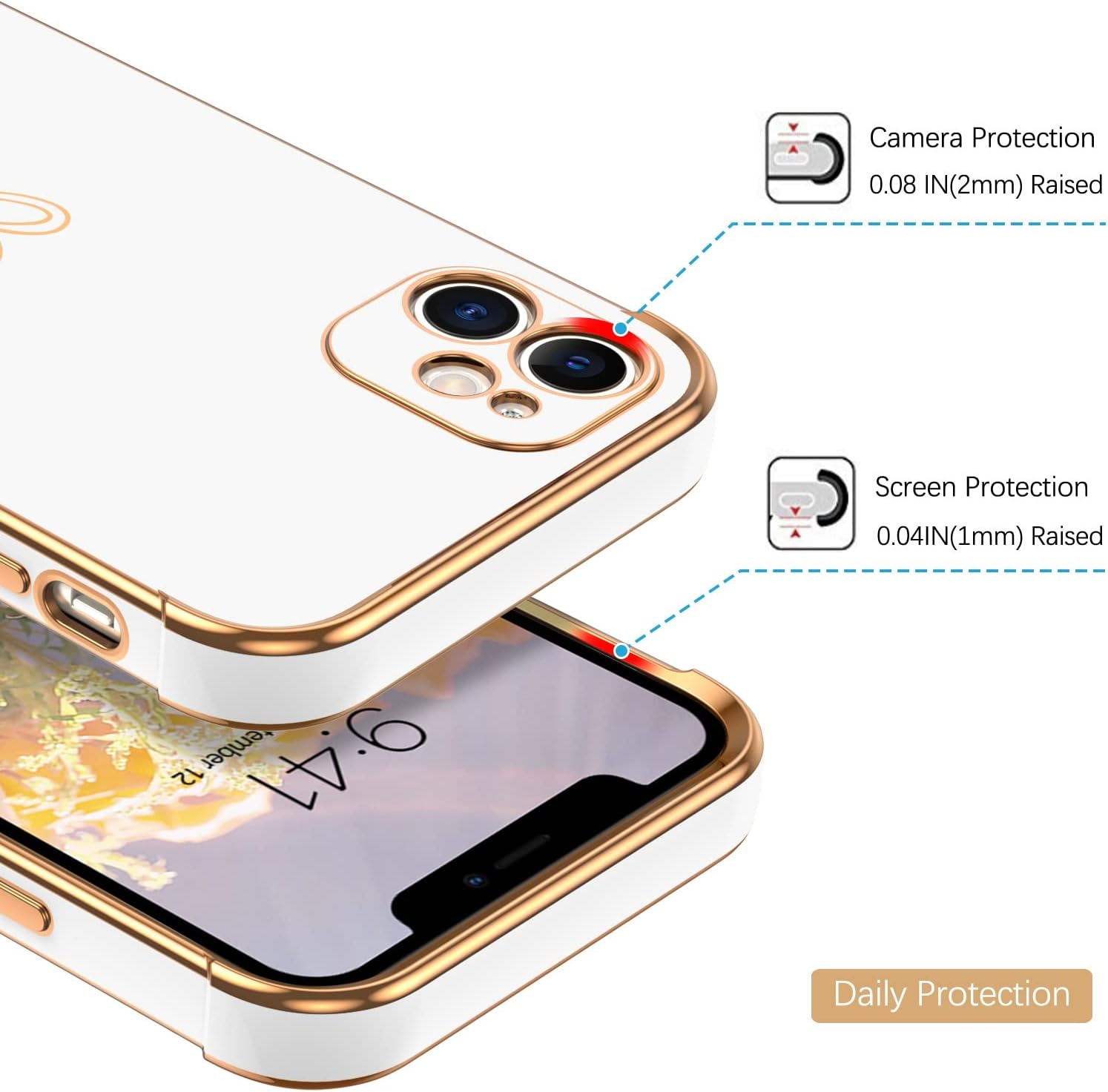 Case for iPhone 11, Soft TPU Camera Protection & Shock Protection - White - Image 5