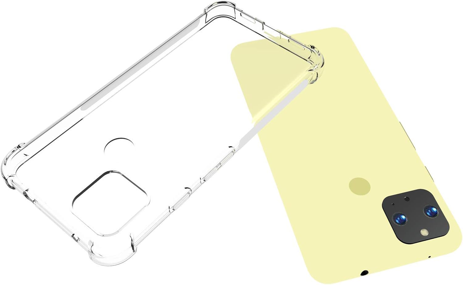 Case for Google Pixel 4A 5G TPU Four Corners Protective Cover Transparent - Image 3