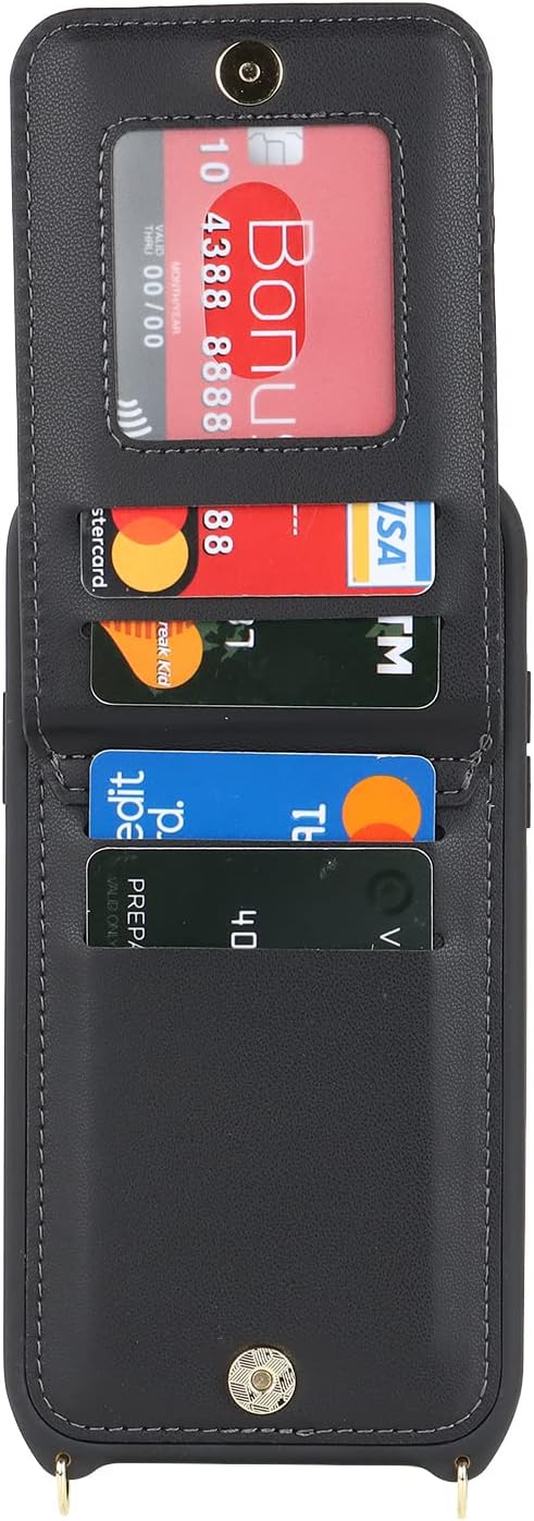 Vertical Flip Cover for iPhone 11 Pro Max Leather Case 6.5'' Crossbody Wallet - Image 6