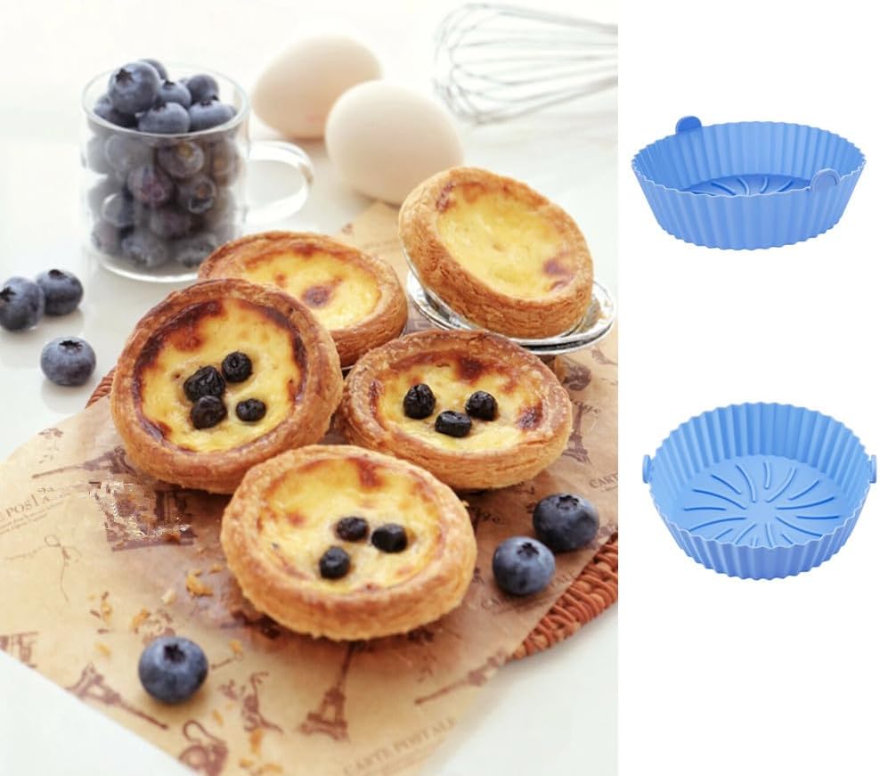 2Pcs Silicone Air Fryer Liners, Silicone Baking Tray Pots, Food Safe Reusable - Image 4
