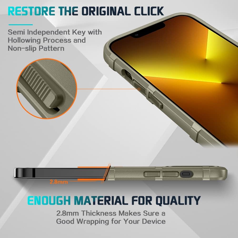 For iPhone 13 Pro Rugged Shield Drop Proof TPU Thick Armour Protective Case - Image 3
