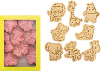 8pcs 3D Easter Cookie Cutter Set, Cookie Mold,Cute Cartoon Shapes Cookie Cutter