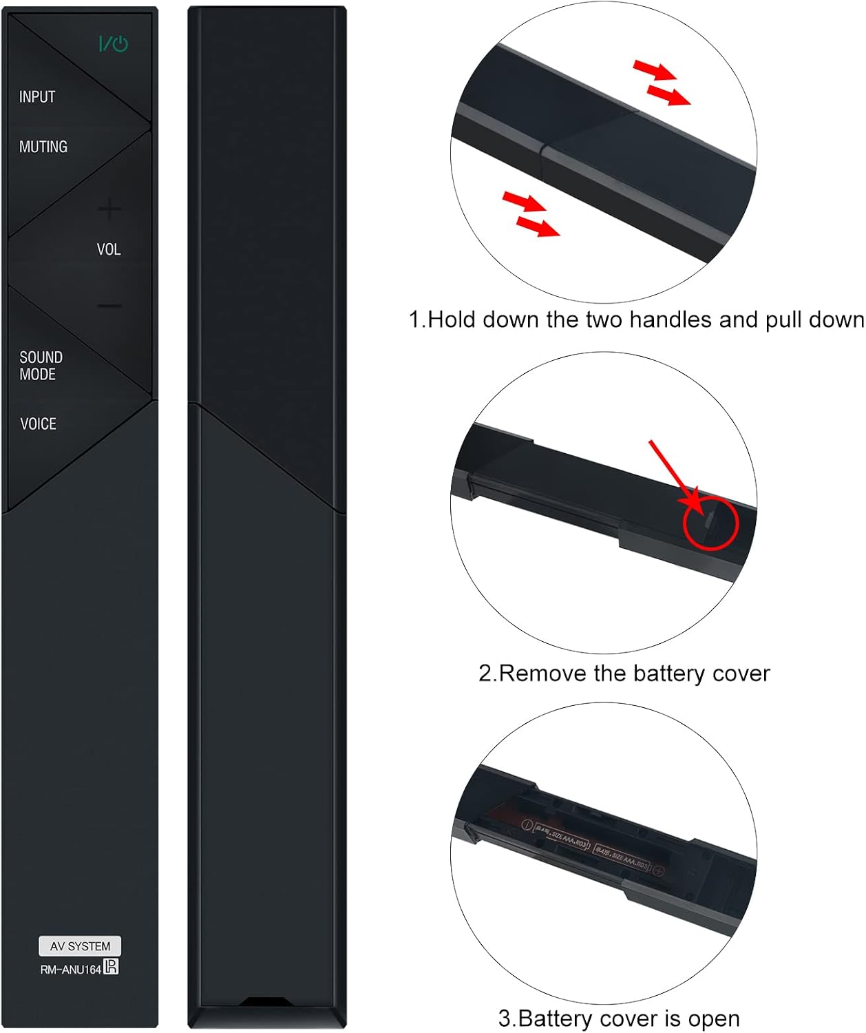 New RM-ANU164 RMANU164 Replacement Remote Control fit for Sony Sound Bar HT-ST3 - Image 2
