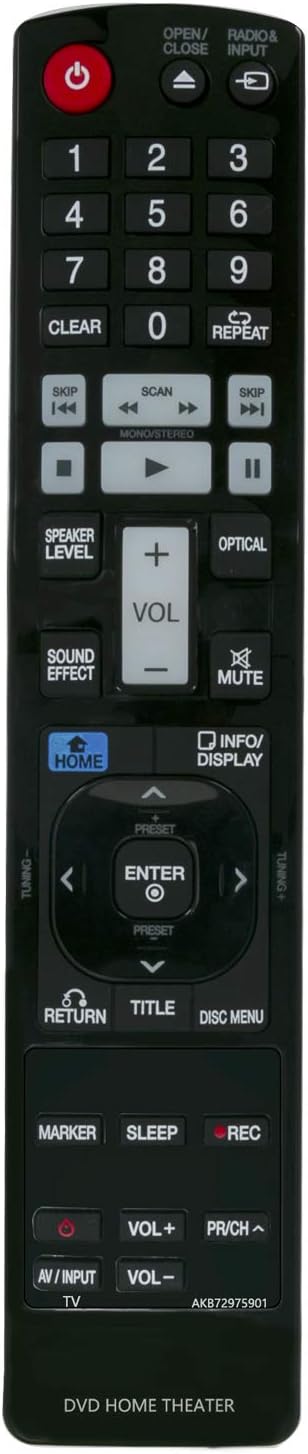 New AKB72975901 Remote Control for LG DVD Receiver System HT905TAW SH95TA-F
