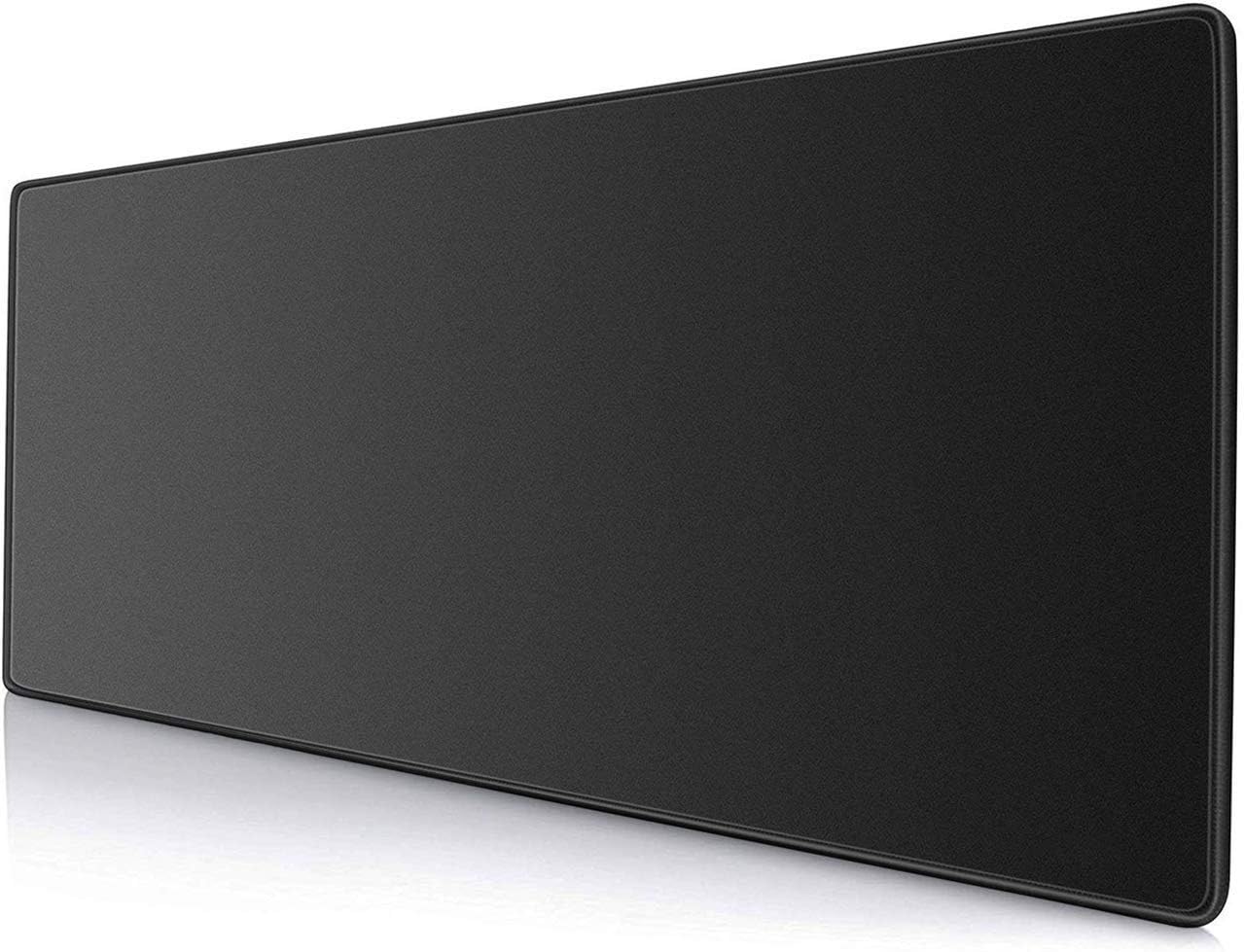Extended Gaming Mouse Pad with Stitched Edges, Non-Slip Rubber - 80x30cm BLACK