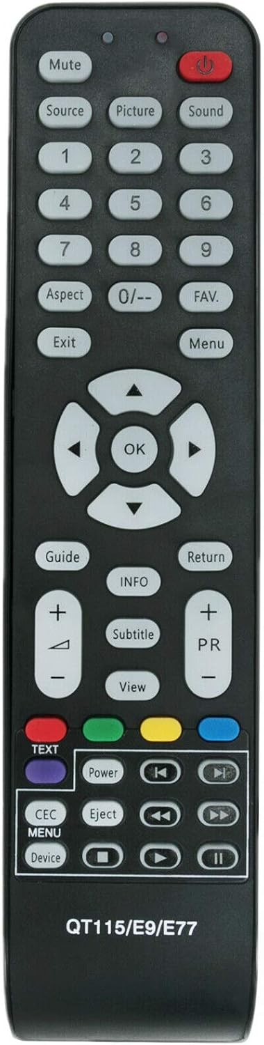 QT115 QTE9 QTE77 Remote Control Compatible with Soniq HD LCD IDTV QSL326T