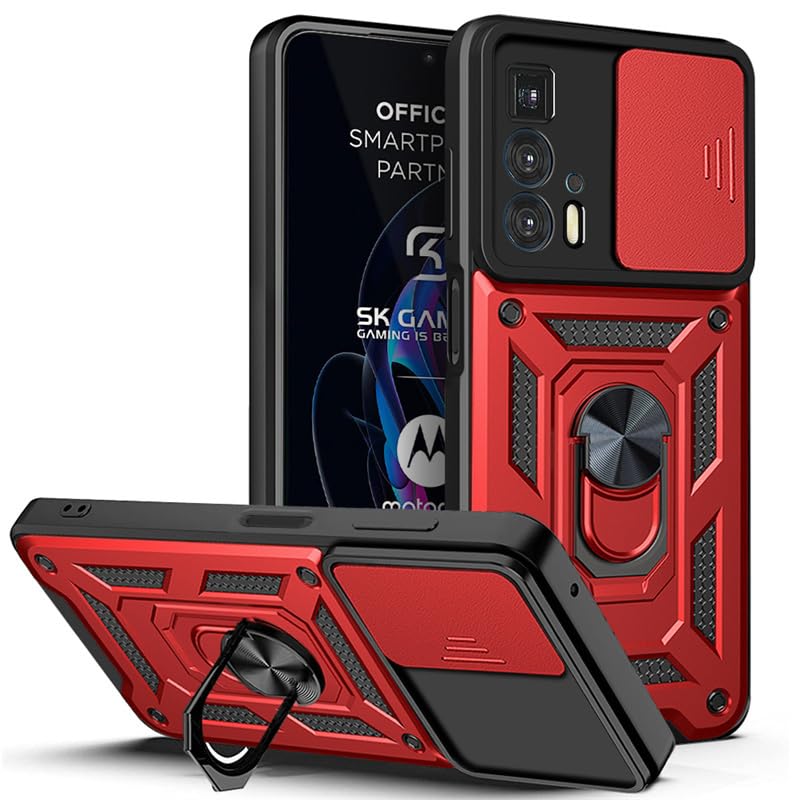 Samsung Galaxy S23 FE, Military Grade Protection Hybrid Clear (Red)