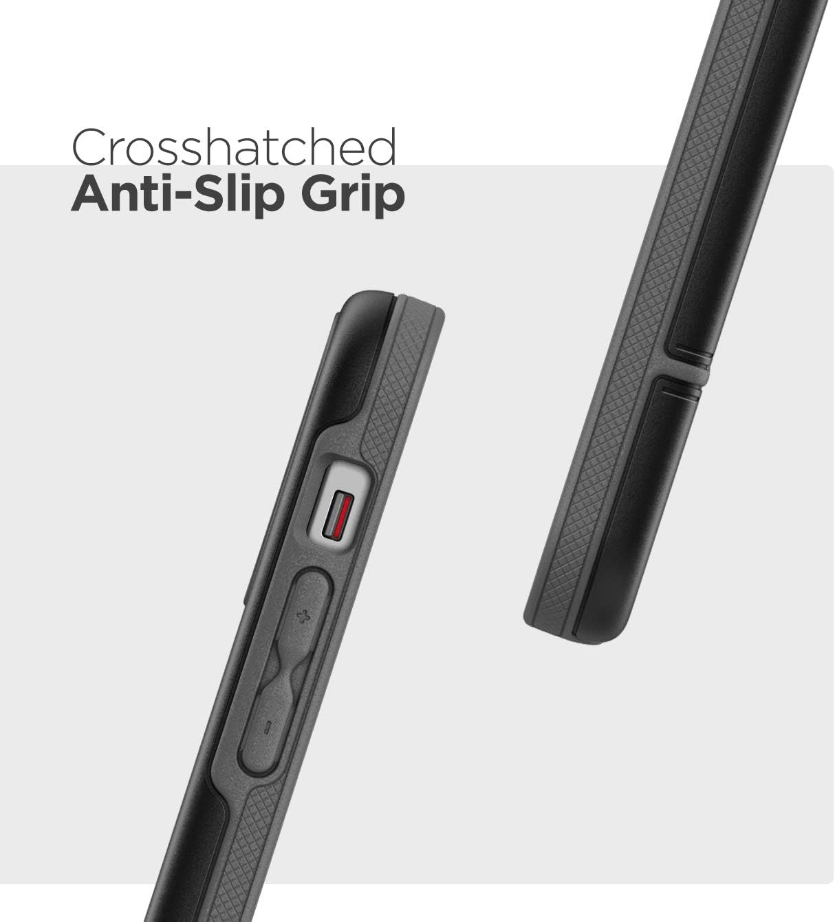 iPhone 12/12 Pro (2020) Heavy Duty Full Body Rugged Cover - Black - Image 5
