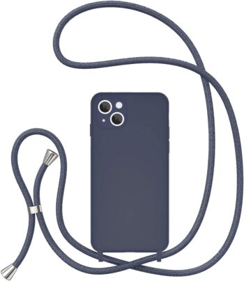 Crossbody Lanyard Phone case for iPhone 15 6.1 inch, Silicone Protective Case