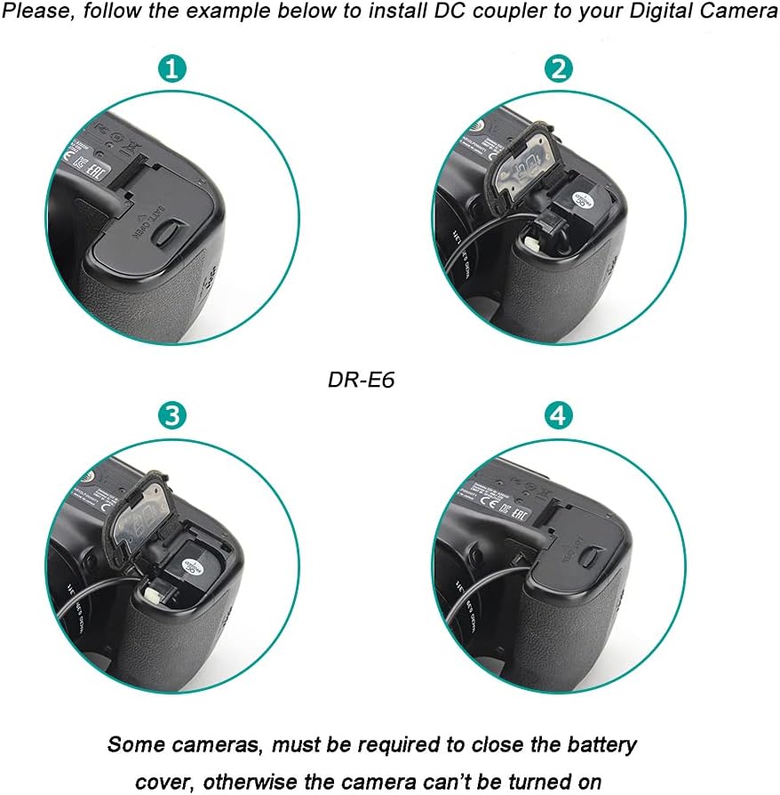 ACK-E6 USB-C Adapter DR-E6 Decoded DC Coupler PD Adapter for Canon EOS 70D/7D - Image 4