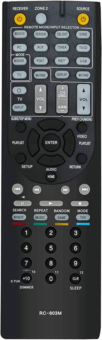 RC803M Replacement Remote Control Suit for Onkyo AV Receiver HT-S7409