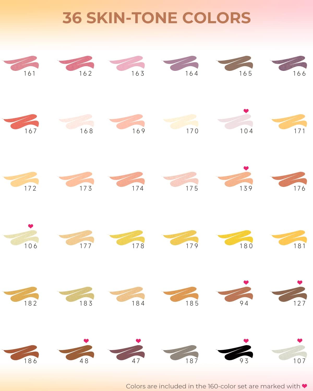 Skin Tone Markers 36-colors: Dual Tip Brush and Fineliner Markers for Adult - Image 8