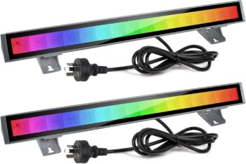 2 Pack RGB LED Wall Washer Light, 48W RGB LED Light Bar, IP66 Waterproof