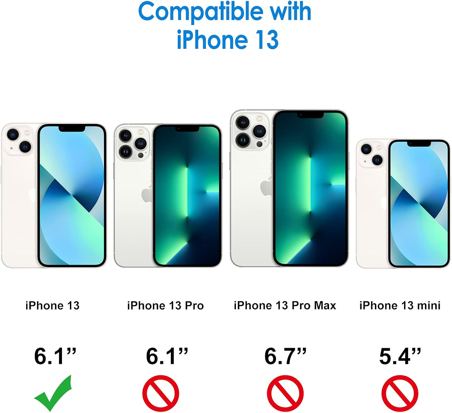 Case iPhone 13 6.1-Inch,Shockproof Bumper Cover,Anti-Scratch Clear Back,HD Clear - Image 2