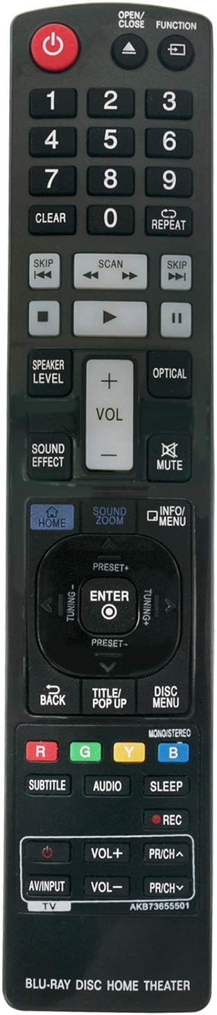 New AKB73655501 Replacement Remote Control fit for LG Smart Blu-ray Home Theater