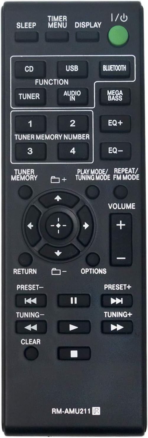 New RM-AMU211 Remote Control for Sony Home Audio System MHC-ECL99BT MHC-ECL77BT