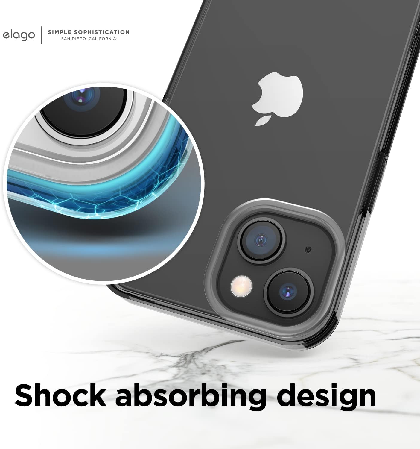 Hybrid Clear Case Compatible with iPhone 14 Plus Case (6.7"), Shockproof - Black - Image 6