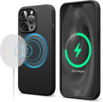 Magnetic Silicone Case for iPhone 13 Pro (6.1") Protective Cover (Black)
