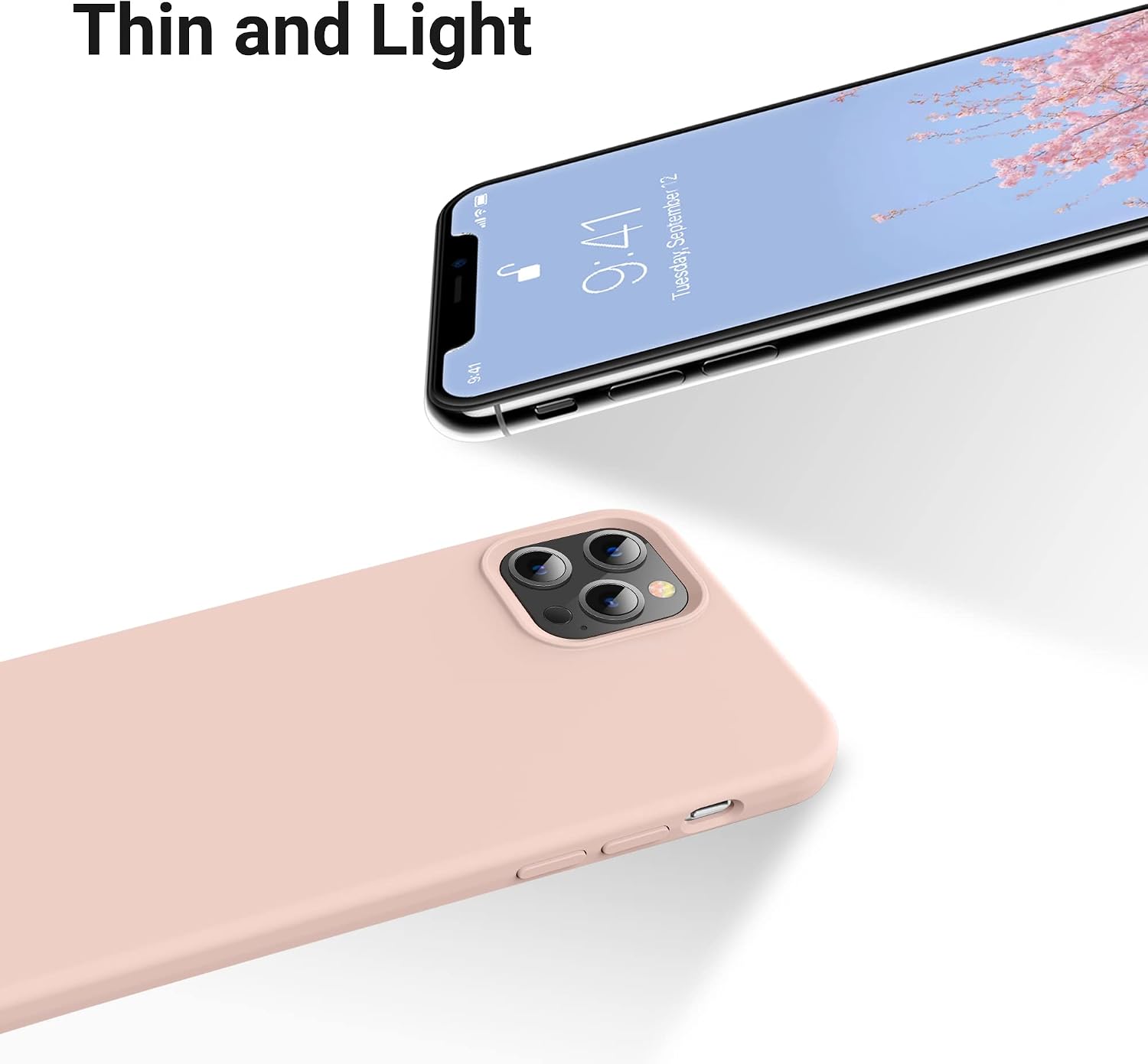 For iPhone 12 Pro Max Case (2020), Liquid Silicone Rubber Bumper Case - Pink - Image 4