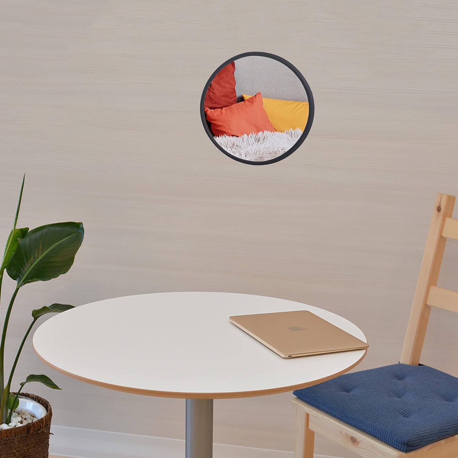 Small Wall Mirror Black Silicone Shower Mirror 7.67 Inch Small Mirror for Wall - Image 7