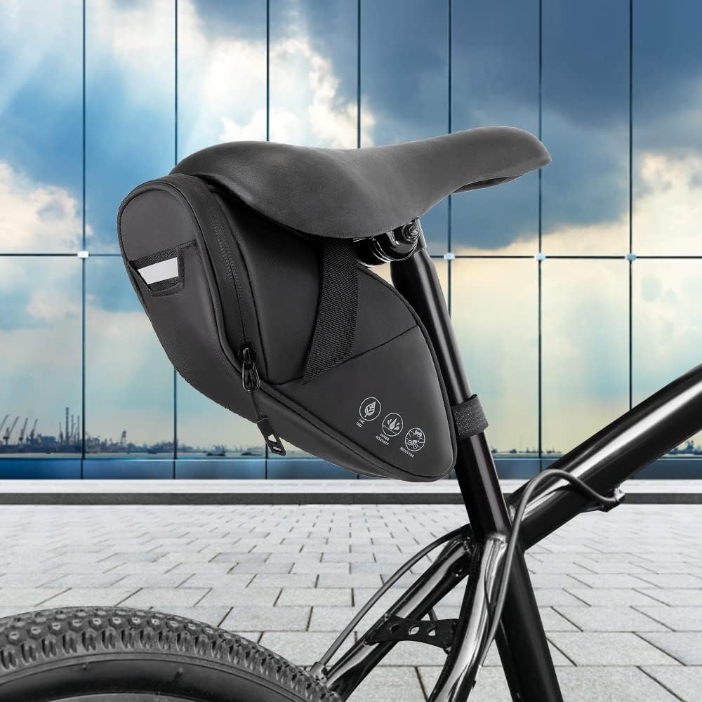 Reflective Bike Saddle Bag, Waterproof Under Seat Bicycle Pack Tool Accessories - Image 6