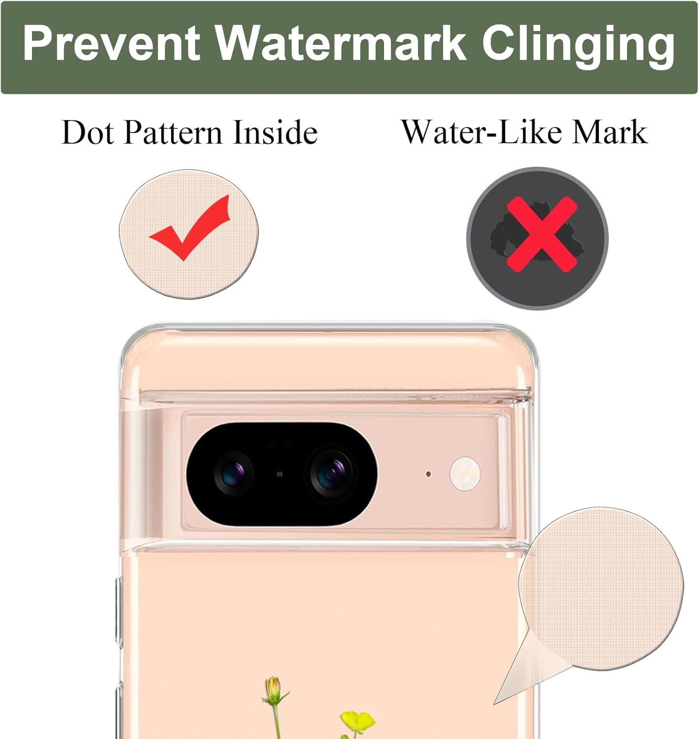 For Pixel 8 Clear Soft TPU Shock Absorption Slim Embossed Protective Case - Image 8
