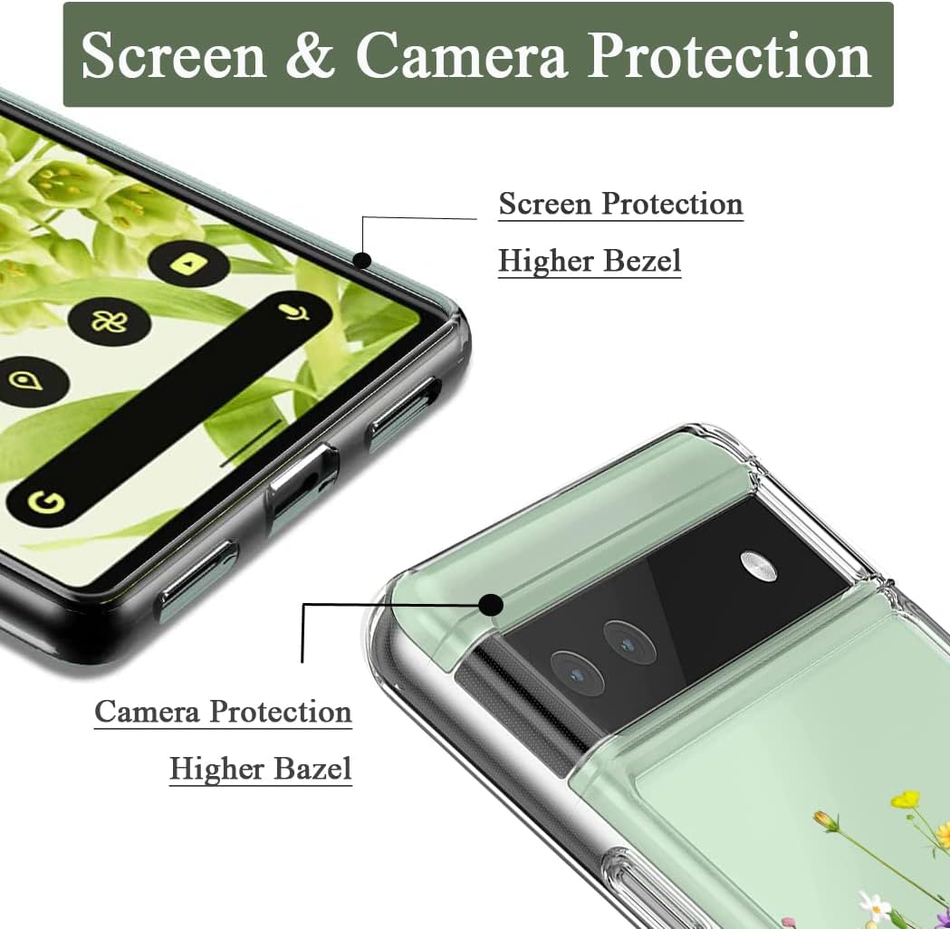Slim Embossed Shock Absorption Protective Back Case for Pixel 6a 5G 6.1 inch - Image 2