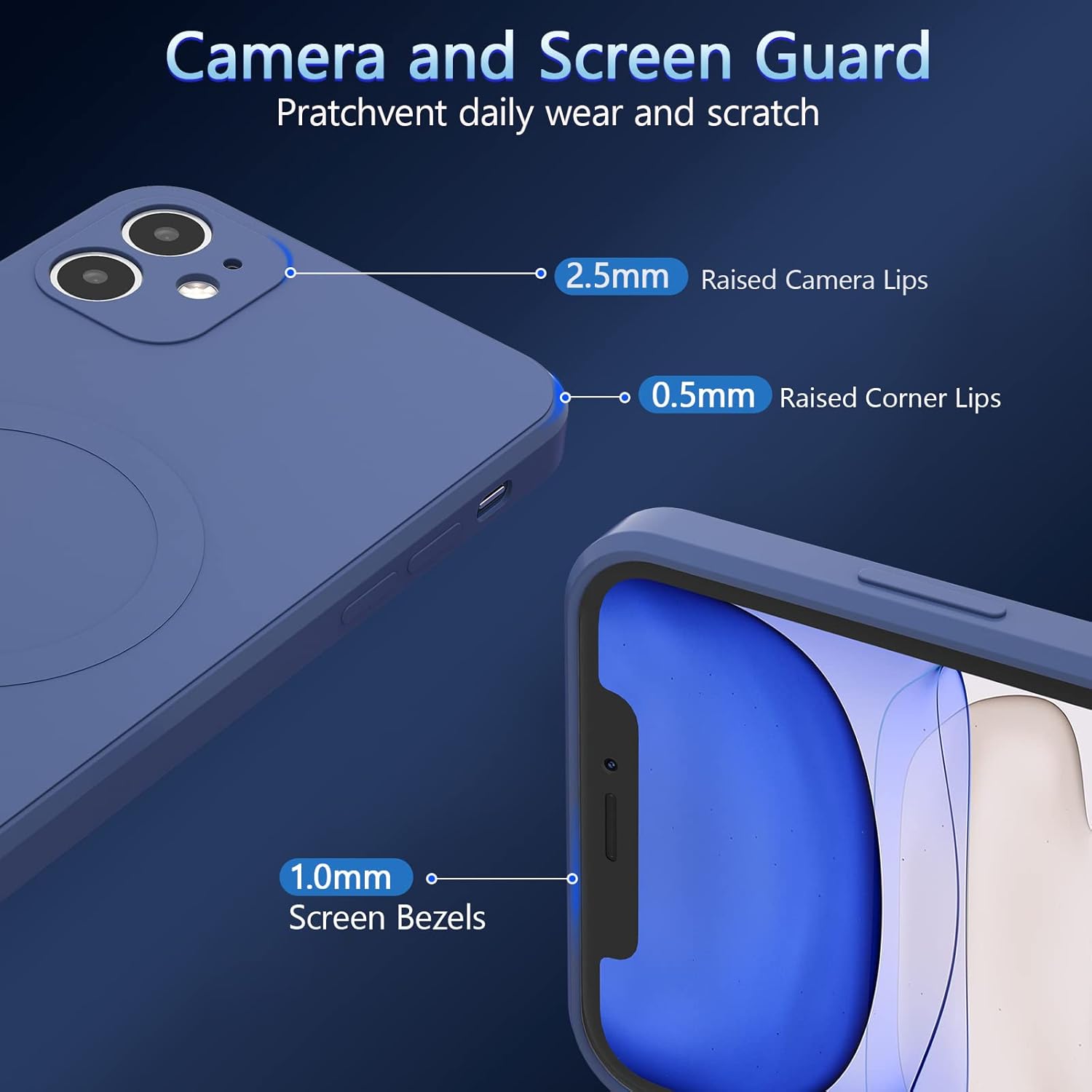 Silicone Wireless Charging Case for iPhone 11 6.1 inch - Dark Blue - Image 8