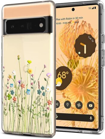 Pixel 6 Pro Case Clear with Soft TPU Shock Absorption Slim Case