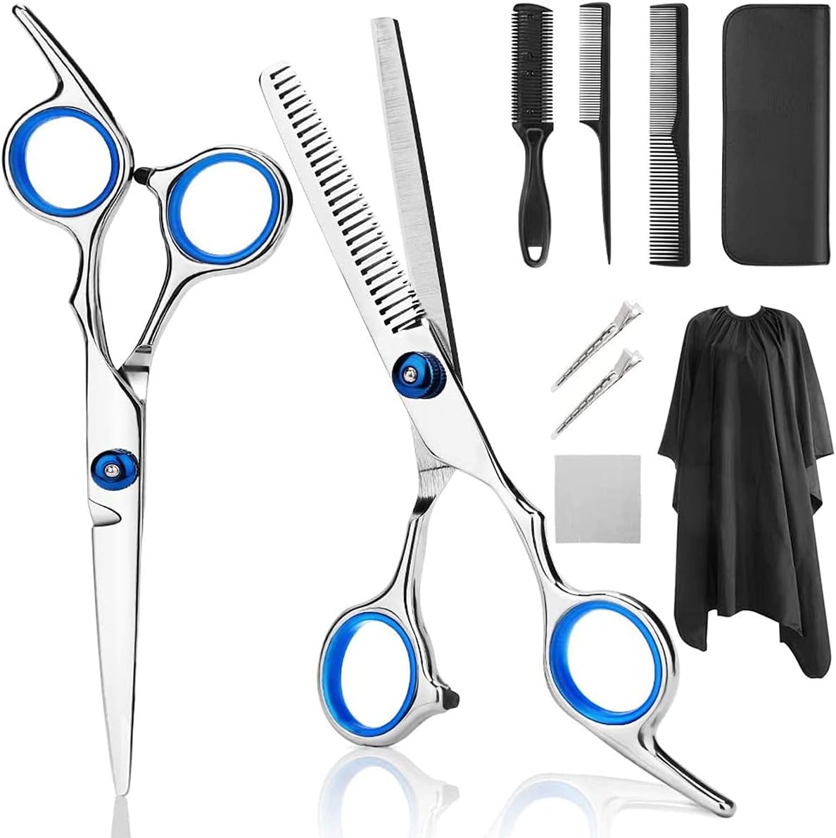 Professional Hair Cutting Scissors, 9 PCS Barber Thinning Scissors Hairdressing