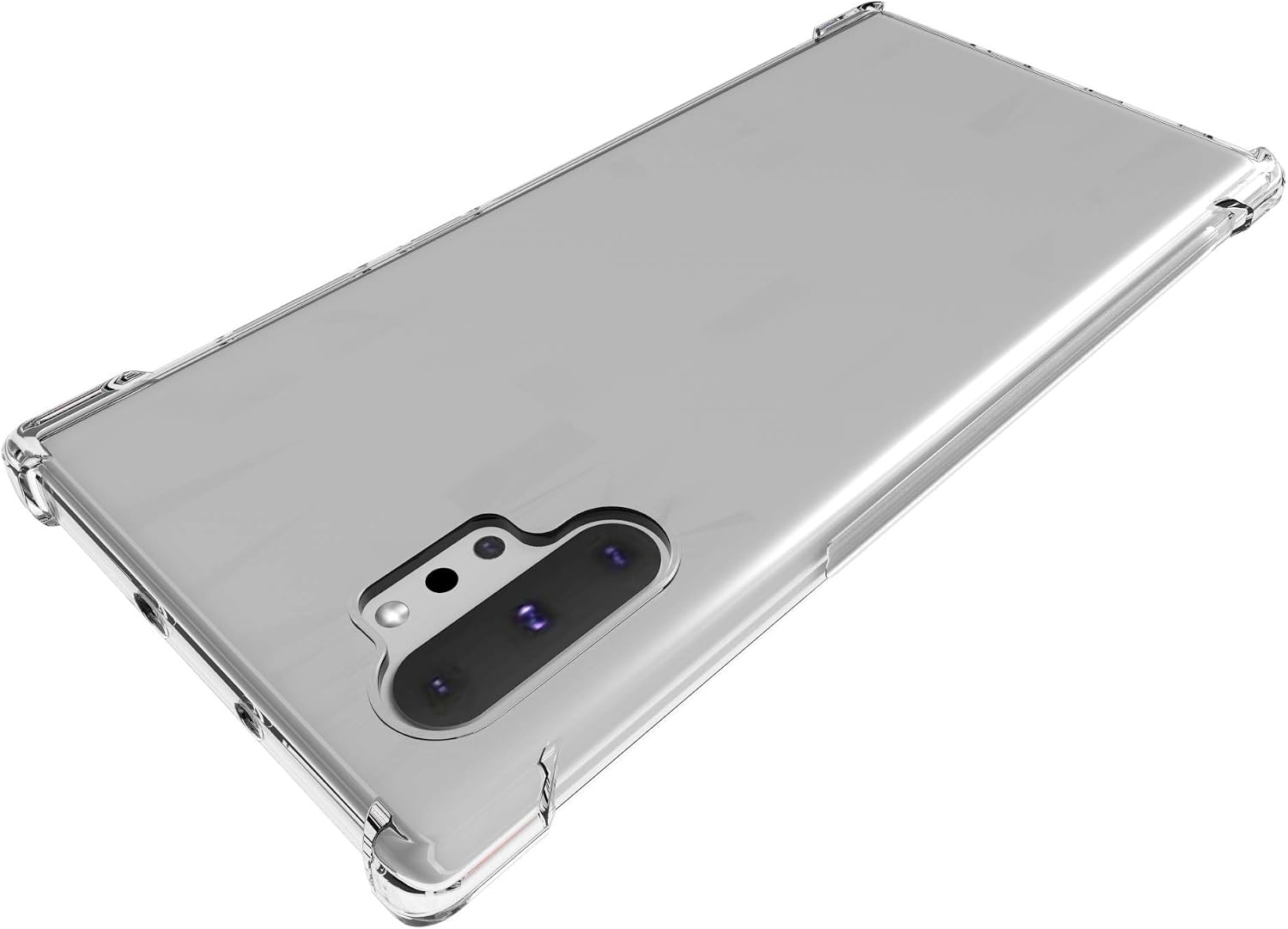 For Samsung Galaxy Note 10 Plus, Clear TPU Four Corner Transparent Soft Case - Image 4