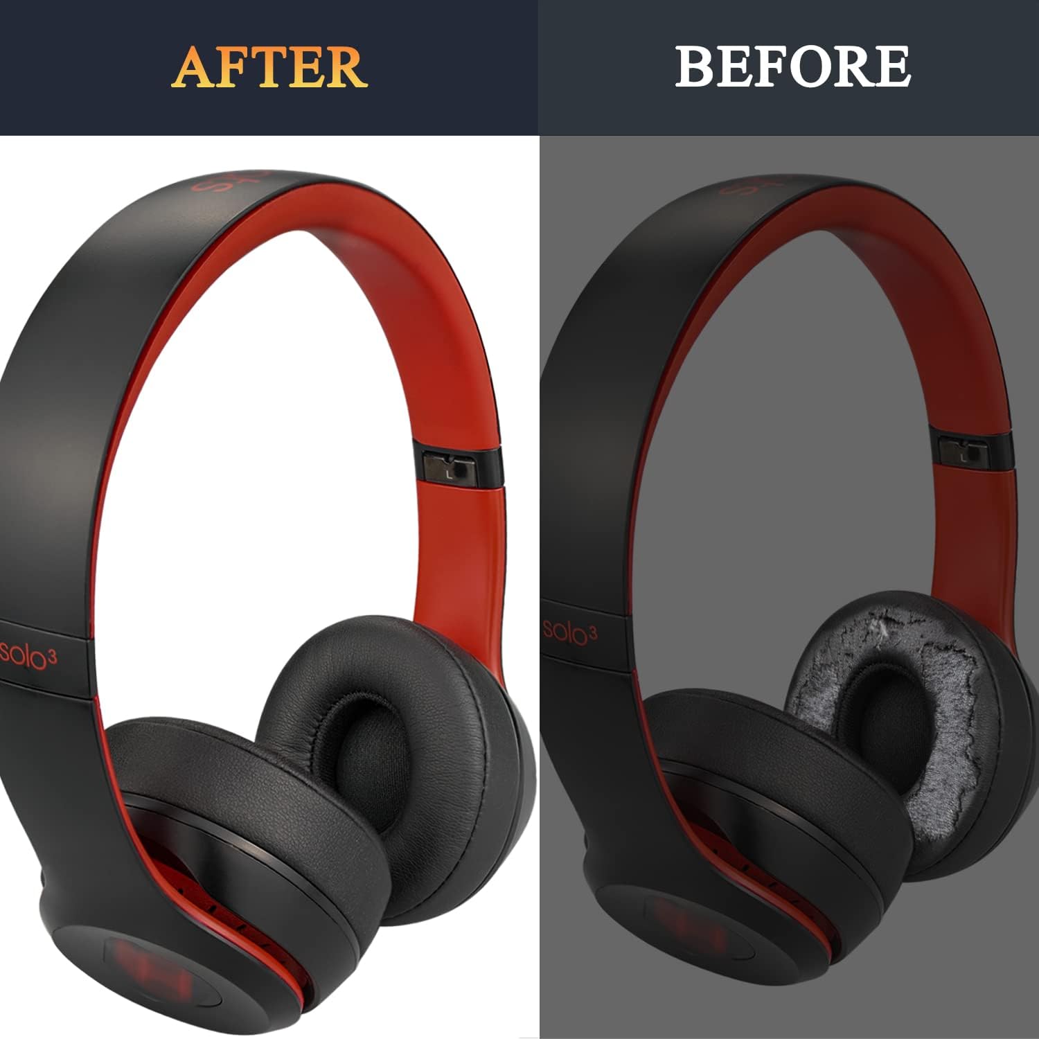 Professional Ear Pads Cushions Replacement, Earpads Compatible with Beats Solo 2 - Image 3