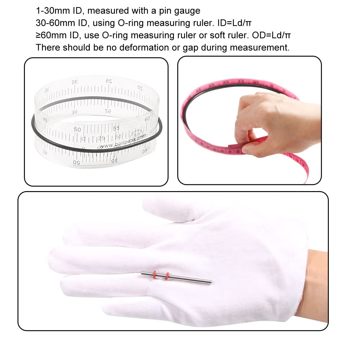 Silicone O-Rings 8mm OD, 6mm Inner Diameter, 1mm Width, Seal Gasket Red 30Pcs - - Image 4