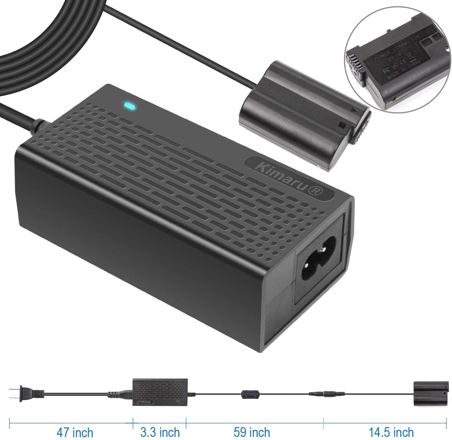 EH-5b AC Adapter EP-5B DC Coupler EN-EL15 Dummy Battery Kit for Nikon D7500 - Image 2
