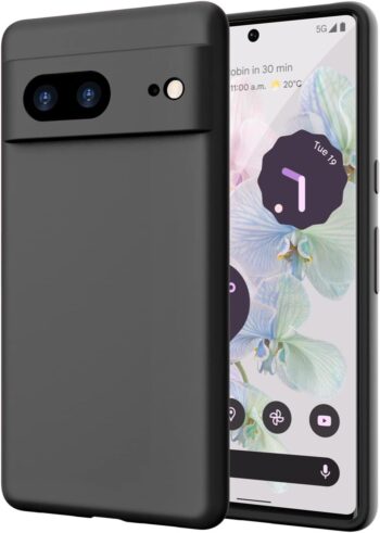 Silicone Anti-Scratch Gel Rubber Shockproof Case for Pixel 7a (2023) - Black