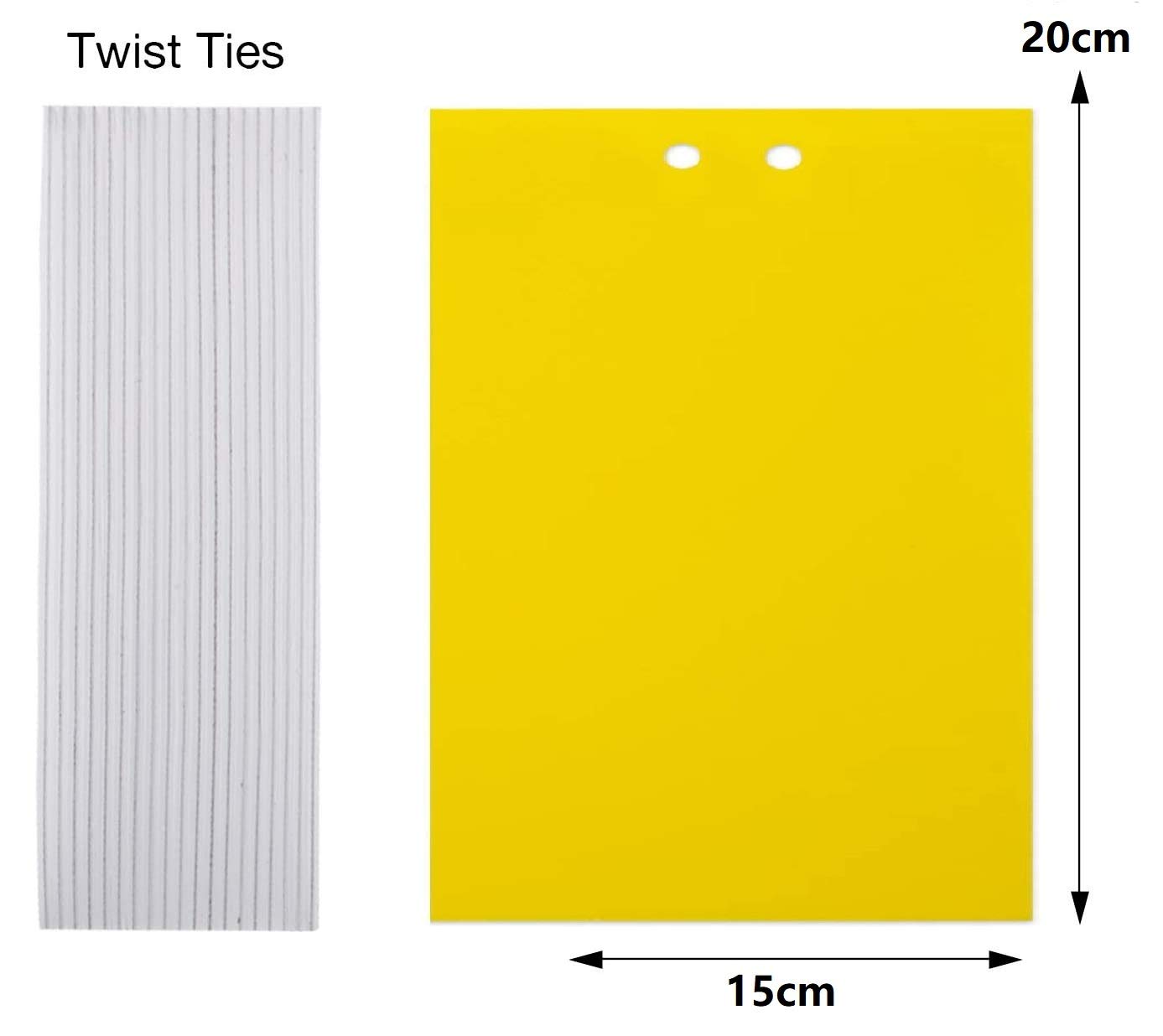 10 Pack Sticky Trap, Both-Sided Yellow Sticky Traps,15X20cm, Fruit Fly Trap - Image 2