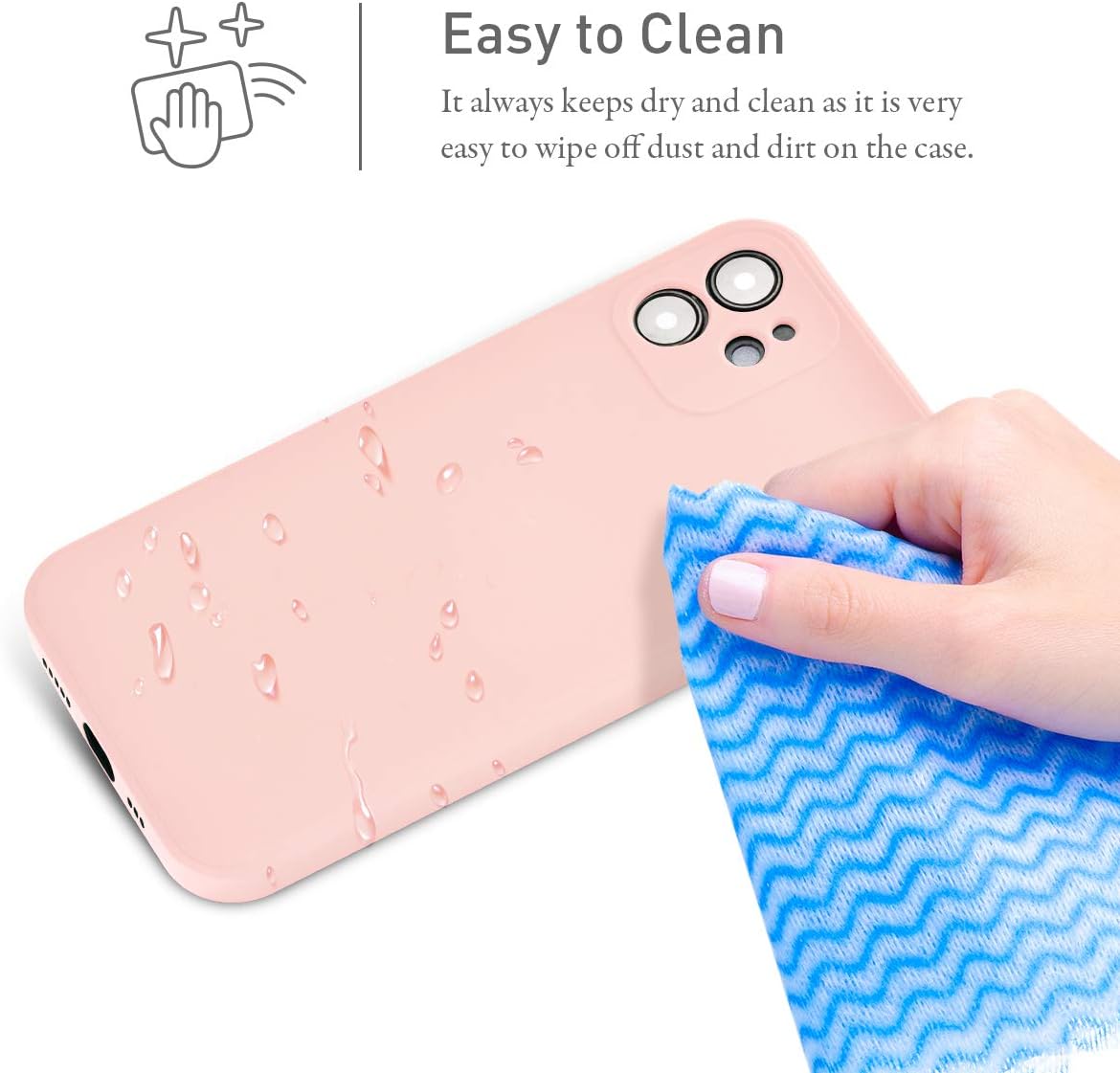 For iPhone 12 6.1 inch, Slim Liquid Silicone Case Shockproof Full Body - Image 6