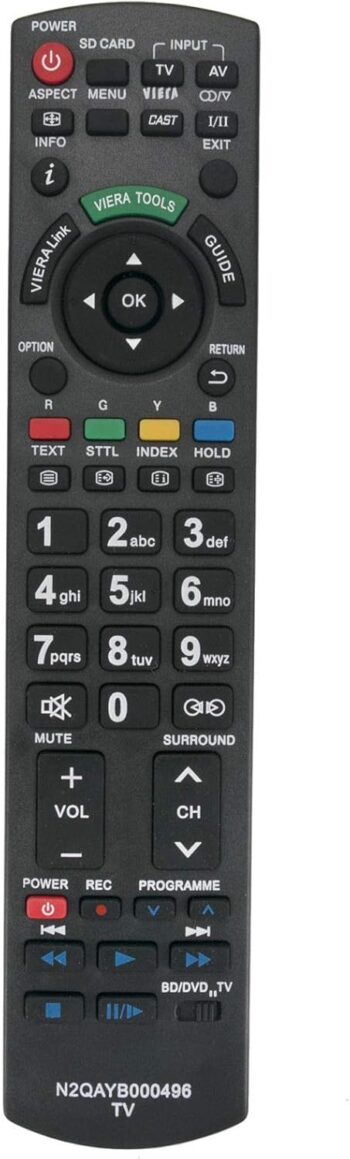 New N2QAYB000496 Replacement Remote Control fit for Panasonic Viera LCD TV